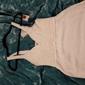 Sincerely Jules medium white, crochet top, maxi dress